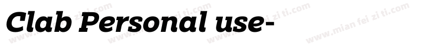 Clab Personal use字体转换
